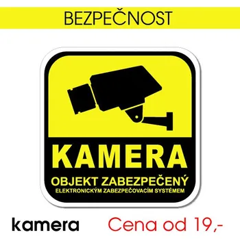 Domovní cedule Kamera - 5x5 cm / samolepka