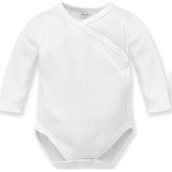 Kojenecký body PINOKIO Body zavinovací žebrované Lovely Day White - 50