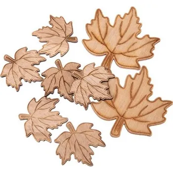 Výtvarná sada Dřevěné dekorace - listy - sada 8ks