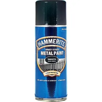 Barva ve spreji Hammerite přímo na rez sprej hladký tm. zel. 400ml ( )