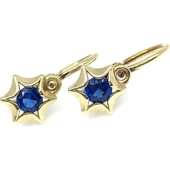 Náušnice Diante Zlaté náušnice s modrým kamenem 59616169