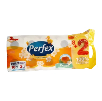 Toaletní papíry Toaletní papír PERFEX 3 vrstvý BROSKEV - 10 ks