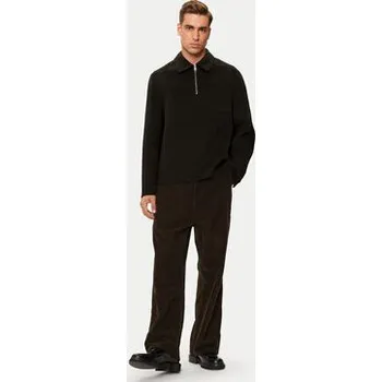 Dámské oblečení AMI Paris Vlněný kabát HJK057.WV0022 Hnědá Regular Fit S