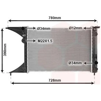 Motor automobilu Chladič, chlazení motoru VAN WEZEL 37002245
