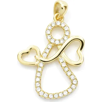 Přívěsek Zlacený přívěsek anděl se zirkony Zopa