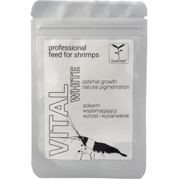 Krmivo pro rybičky QualDrop Vital White - krmivo pro krevety 10g