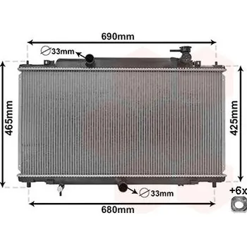 Motor automobilu Chladič, chlazení motoru VAN WEZEL 27002280
