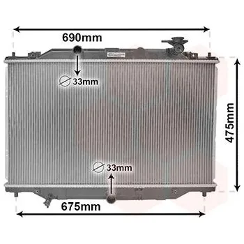 Motor automobilu Chladič, chlazení motoru VAN WEZEL 27002270