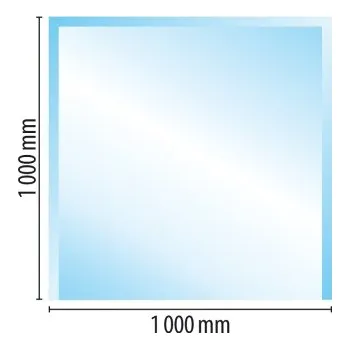 Krbová kamna Sklo pod kamna typ E2, 1000 x 1000 x 6 mm + doprava zdarma!
