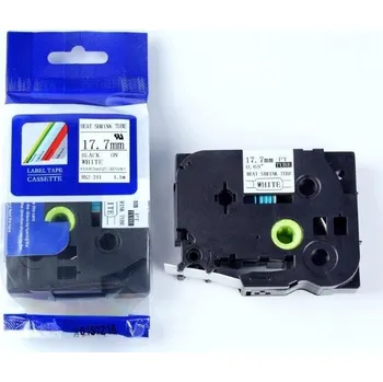 Pásek do tiskárny Naplnka Kompatibilní páska s Brother HSe-241 17,7mm x 1,5m, černý tisk