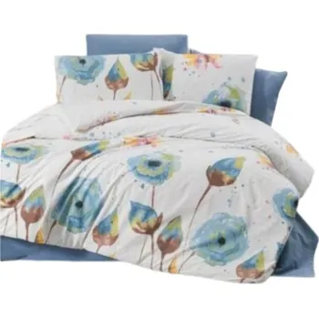 Povlečení Bavlněné povlečení Paví oko modré 140x200 70x90