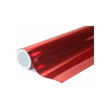 Polep vozidla Chromovaná zrcadlová 3vrstvá červená auto wrap fólie 152x100cm - interiér/exteriér