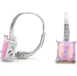 Stříbrné náušnice opál růžový Dolly
