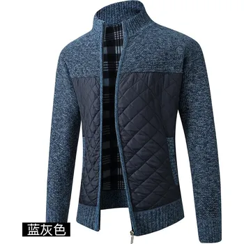 Pánská softshellová bunda Pletená pánská bunda s prošíváním, bez kapuce Velikost: 3XL, Barva (Varianta): 8835 blue-gray