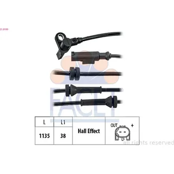 ABS Snímač, počet otáček kol FACET 21.0199