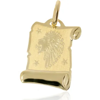 Přívěsek Zlatnictví Helios Zlatý pergamen - znamení zvěrokruhu Znamení: Lev