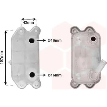 Chladič motoru Olejový chladič, motorový olej VAN WEZEL 59003168