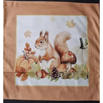 Povlak na dekorativní polštářek Povlak na polštářek Veverka dýně