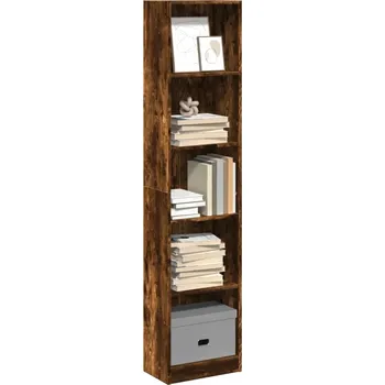 vidaXL Knihovna 40x24x176 cm kompozitní dřevo [857797] Barva: kouřový dub
