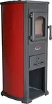 Krbová kamna Blist Ekonomik Lux červená, 6,6 kW, 120 mm, ocelová