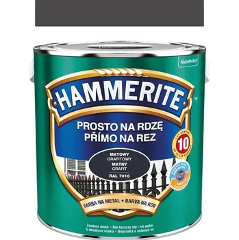 barva na kov Hammerite na rez, matný tmavě šedý 2,5l ( )