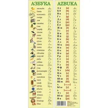 výuková tabulka Záložka azbuka 209 x 49 mm - Nakladatelství Spl-práce [RU] (2015, laminovaná)