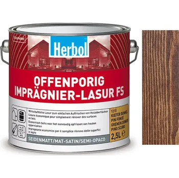 Lak na dřevo Herbol Offenporig Imprägnier-Lasur FS - impregnační tenkovrstvá lazura 10L - Kaštan