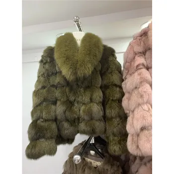 Dámský kožich Luxusní pravý kožich liška s prošíváním Velikost: M, Barva (Varianta): 5