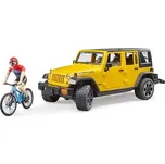 Bruder 02543 Jeep Wrangler Rubicon Unlimited s horským kolem a cyklistou