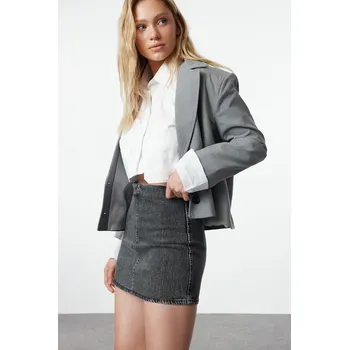 Dámská sukně Trendyol Anthracite Mini Denim Skirt Trendyol černá 2853623