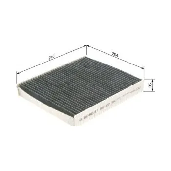 Kabinový filtr Kabinový filtr Saab 9-5 (YS3G) Bosch - 1.6T, 2.0T, 2.0TXWD, 2.0tBioPower, 2.0tBioPowerXW -
