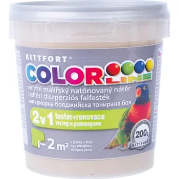 barva na zeď Kittfort COLORLINE NATÓNOVANÝ VNITŘNÍ MALÍŘSKÝ NÁTĚR Barva: 16 Terracotta, Balení: 200 g
