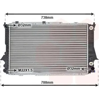 Motor automobilu Chladič, chlazení motoru VAN WEZEL 03002084