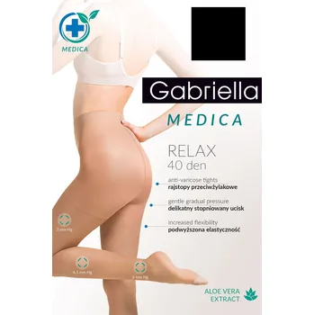Dámské punčochy Gabriella Medica Relax 40 DEN Code 111 kolor:nero 3-m