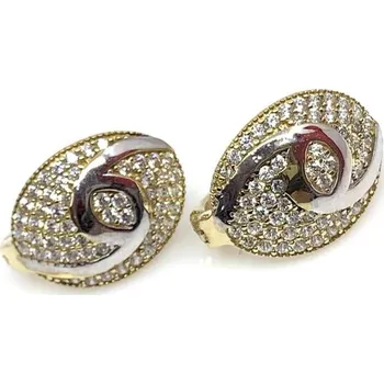 Náušnice Diante Zlaté náušnice s bílým kamenem 59616954