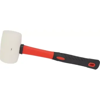 Kladivo TOPTRADE palice gumová, bílá, se sklolaminátovou násadou, O 45 mm / 230 g, profi (TOPTRADE palice gumová, bílá, se sklolaminátovou násadou, O 45 mm / 230 g, profi)