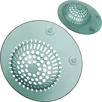 sítko a zátka do dřezu VERK GROUP Silikonové sítko na odtok kuchyňského dřezu s přísavkami a samolepicí funkcí