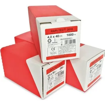 Vrut HPM TEC RAPI-TEC 2010 5,0x70/37+R (balení 200 ks) - stavební vruty do dřeva, polozávit,pozink, zápustná hlava, TORX T25