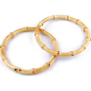 Galanterie Bambusová ucha na tašky Ø14 cm silná