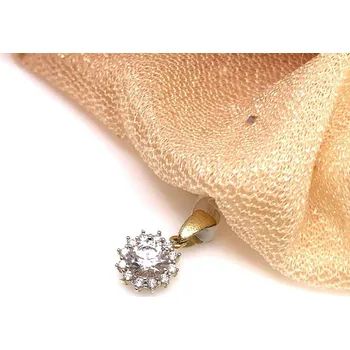 Přívěsek Diante Zlatý přívěsek s bílým kamenem 59625768