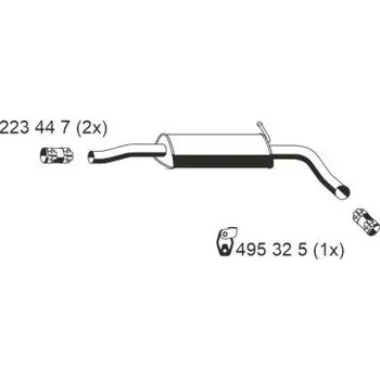Tlumič výfuku Stredni tlumic vyfuku ERNST 645096