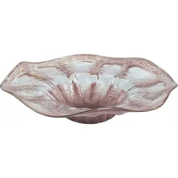 Skleněná miska Ryas 40 x 9 x 40 sklo růžová