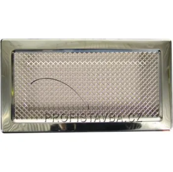 Větrací mřížka Karl KLASIK ventilační mřížka bez žaluzie 450 x 123mm - chrom-nikl