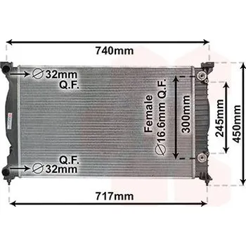 Motor automobilu Chladič, chlazení motoru VAN WEZEL 03002241