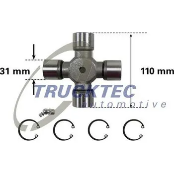 Hřídel nápravy Kloub, kloubový hřídel TRUCKTEC AUTOMOTIVE 01.34.038
