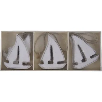 Vánoční ozdoba Ozdoba plachetnice, box se 6-ti kusy|Ego Dekor