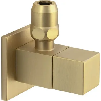 Ventil Sapho Rohový ventil s matkou, hranatý, 1/2"x3/8", zlato mat