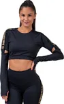 Nebbia Dámský crop top Honey Bunny 821 Black - XS