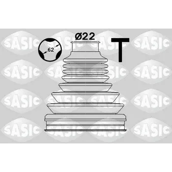 Manžeta ke kolu Sada měchů, hnací hřídel SASIC 1906164