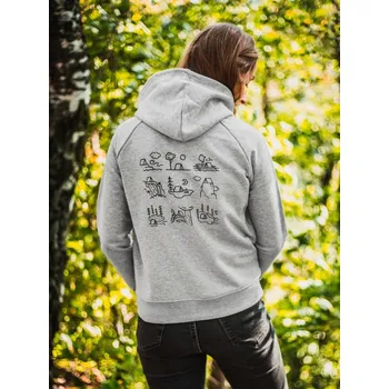 Dámská mikina Dámská mikina Kempr - šedá Žíhaně šedá L